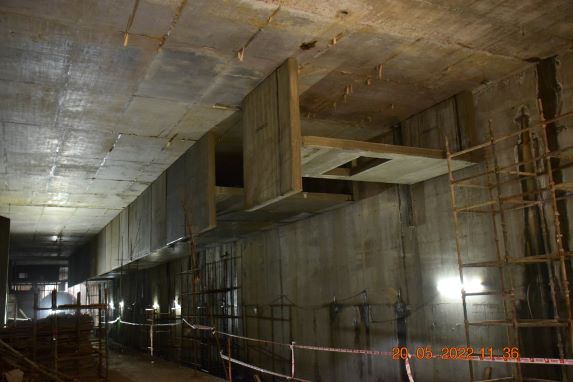 OTE Duct erection works at east side.